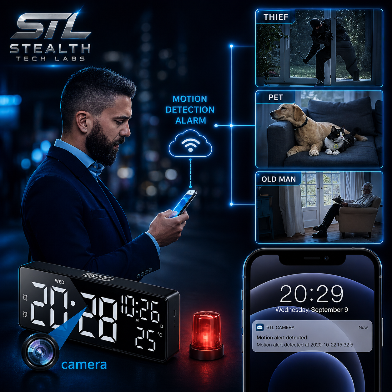 4K HIDDEN CLOCK CAMERA