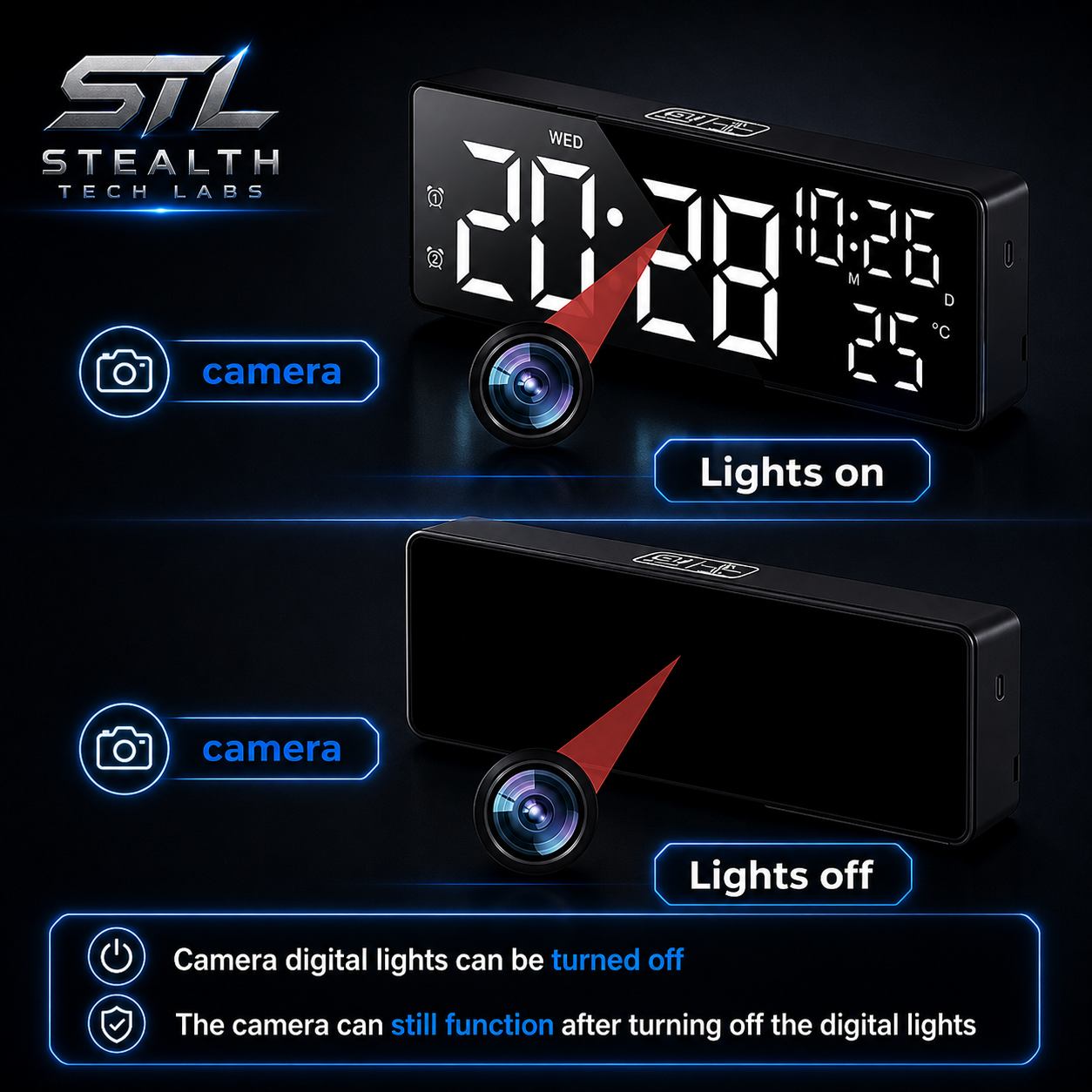 4K HIDDEN CLOCK CAMERA