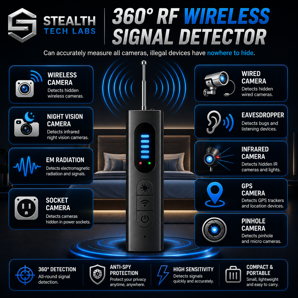 360° RF WIRELESS SIGNAL DETECTOR