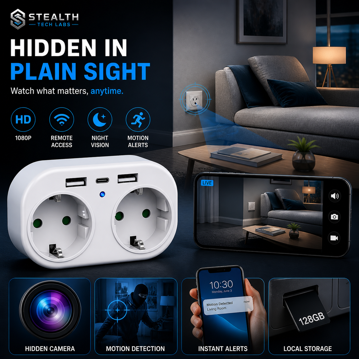 HIDDEN SOCKET CAMERA