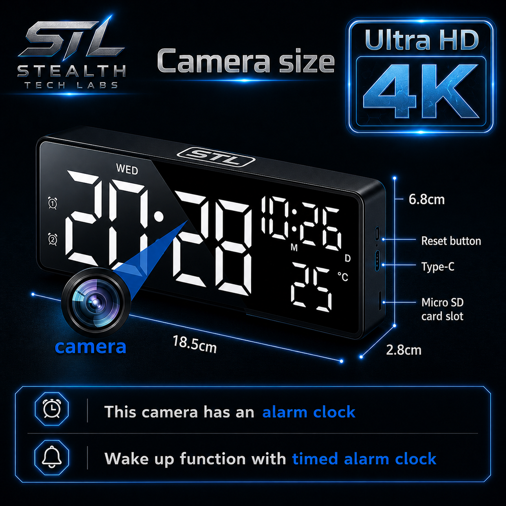 4K HIDDEN CLOCK CAMERA
