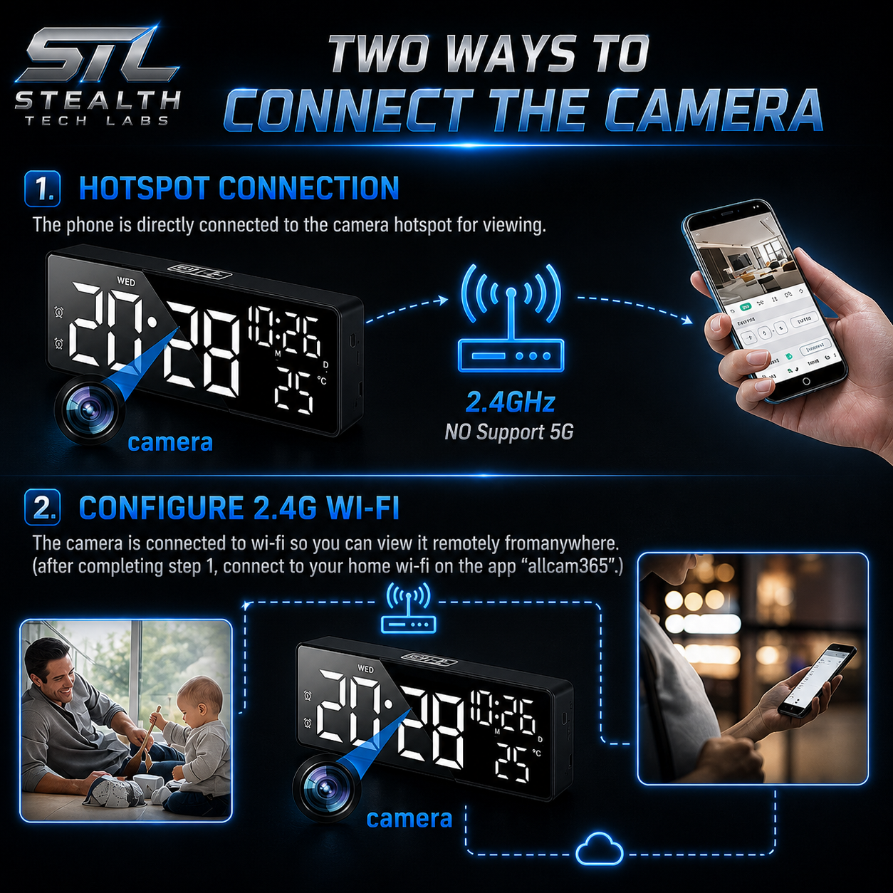 4K HIDDEN CLOCK CAMERA